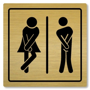 WC společné, 100x100mm, zlatá, Arizona